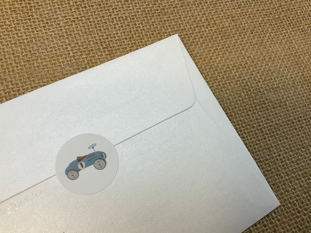 stickers enveloppe avec voiture vintage